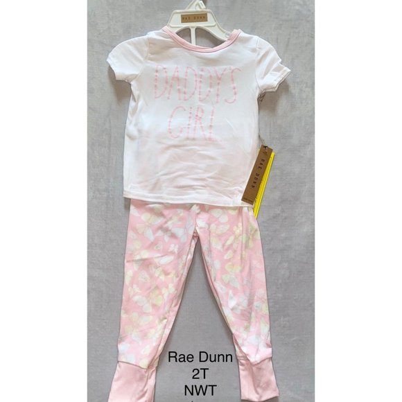 Rae Dunn Daddy's Girl butterfly pajamas PJs 2T NWT Father's Day - Picture 1 of 1